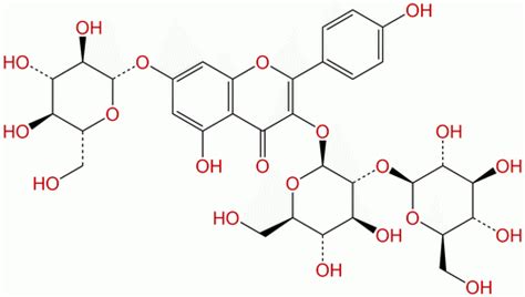 Purity (hplc) ≥98% (this product is available with hplc chromatogram). Kaempferol 3-sophoroside-7-glucoside [55136-76-0 ...