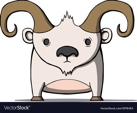 Funny Cartoon Goat Royalty Free Vector Image Vectorstock