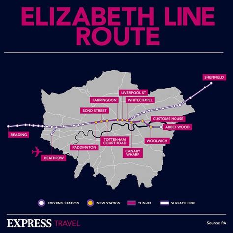 Queen Elizabeth Line Map Tfl Updates Tube Map To Include Crossrail