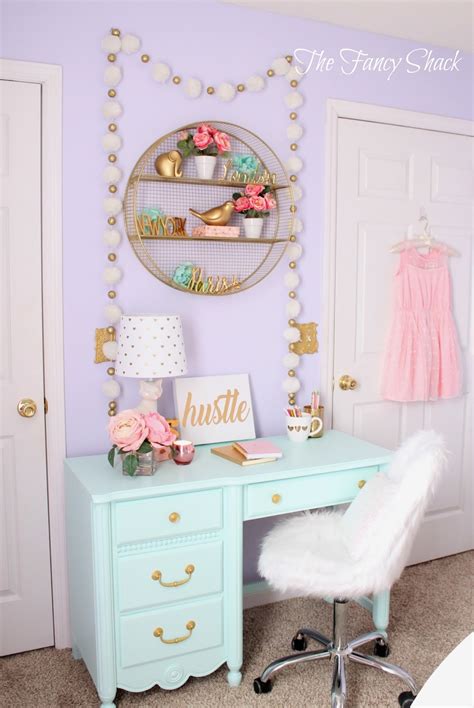 These products come with adjustable features such as varying heights and cushioning so that you can comfortably sit on them. The Fancy Shack: Pastel Girls Room Makeover