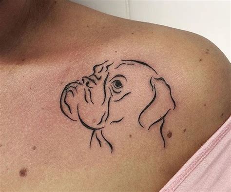 30 Best Dog Outline Tattoo Designs Dog Outline Shoulder Tattoos For