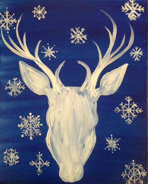 Winter Reindeer By Samantha Bonacorsa Teamtavarone Paint Nite