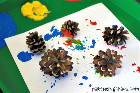 Painting With Pinecones