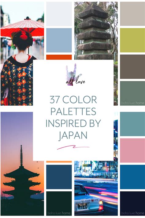 37 Color Palettes Inspired By Japan Japanese Colors Japan Palette