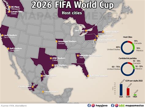 2026 World Cup Host Cities Maps