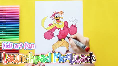 How To Draw And Color Launchpad Mcquack Duck Tales Duck Tales Art