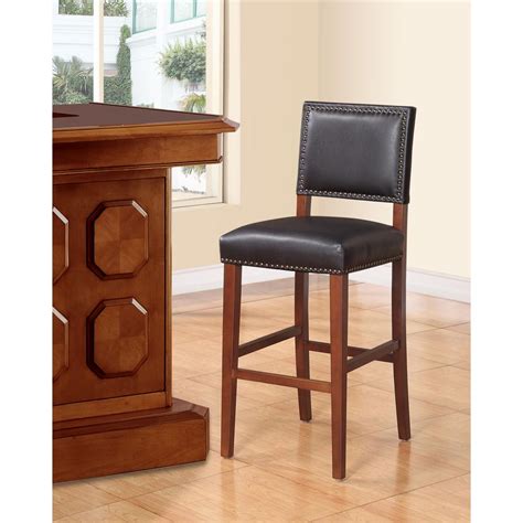 10 kontakti ettevõttele linon home decor products inc. Linon Home Decor Brook 30 in. Black Cushioned Bar Stool ...