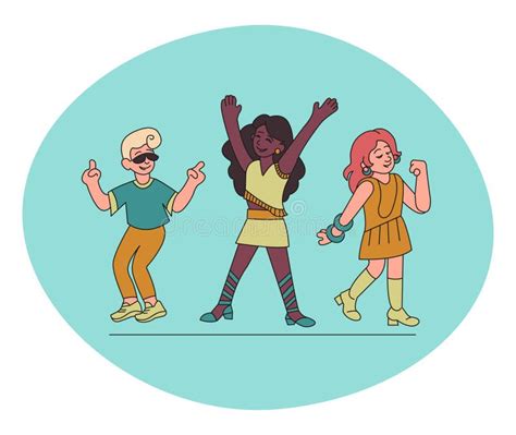 People Are Having Fun And Dancing Stock Illustration Illustration Of