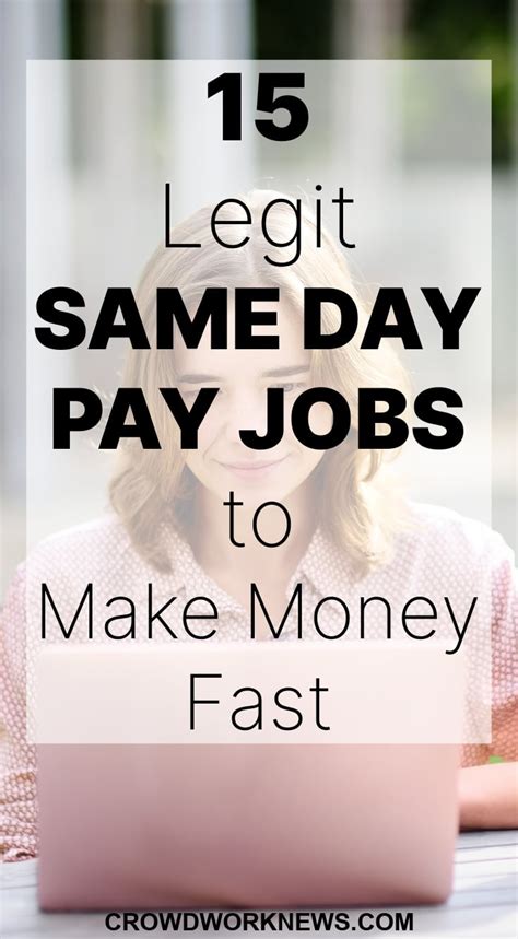 15 Same Day Pay Jobs For Fast Money In 2023 Top Daily Pay Jobs
