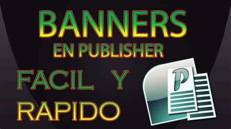 Como Hacer Un Banner Publicitario En Publisher Ejemplos De Banners