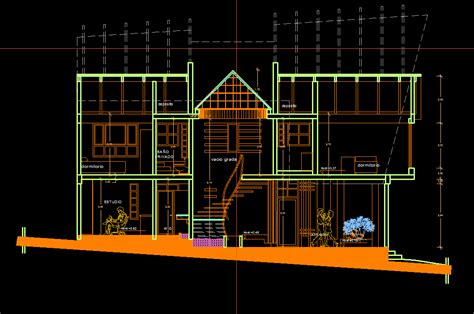 How To Draw A Simple House In 2d Using Autocad