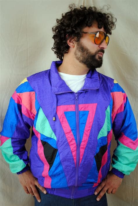 Vintage 80s Neon Jacket Windbreaker