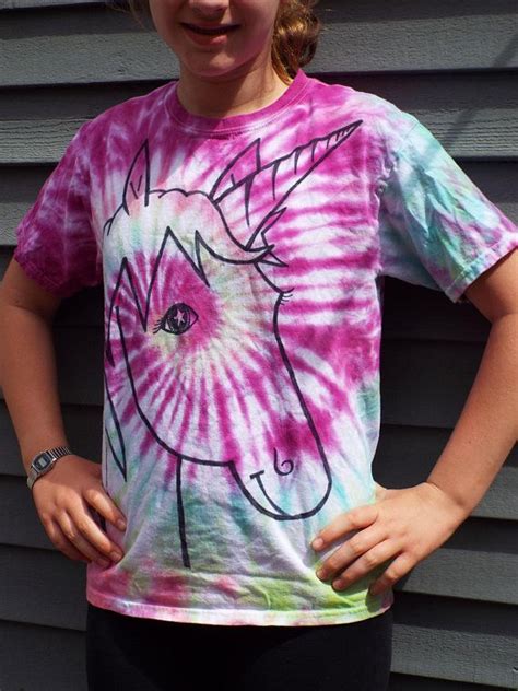 Girls Unicorn Shirt Kids Large Unicorn T Shirt Girls Tie Dye Etsy