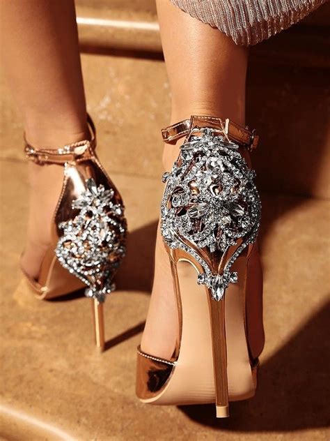 Glittering Embellished High Heeled Sandals Glitter Sandals Wedding