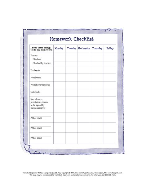 Free Printable Worksheet To Help Kids Organize Tools Needed For Free