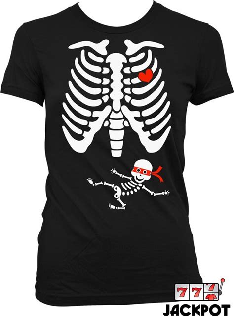 Pregnant Skeleton Shirt Halloween Pregnancy Costume By Jackpottees