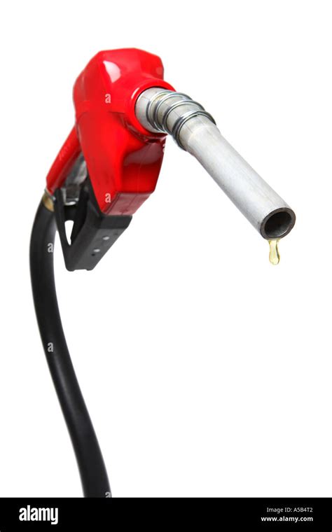 Gasoline Nozzle With Drip Of Gas Coming Out Stock Photo Alamy