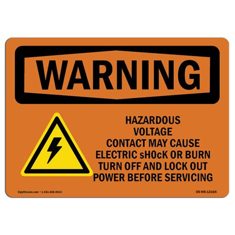 Signmission Hazardous Voltage Contact May Sign Wayfair