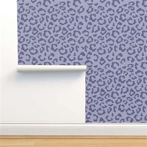 Peel And Stick Swatch Small Leopard Periwinkle Purple Animal Print