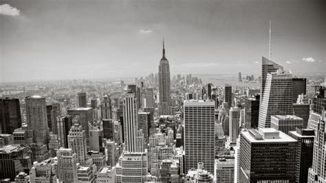 Grayscale Photgraphy New York Wallpaper Comput 4856