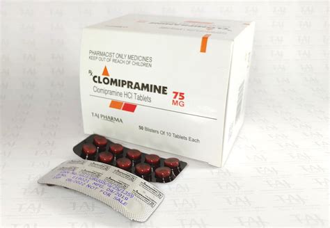 Clomipramine Hydrochloride 75mg Tablets Taj Clomipramine Is A