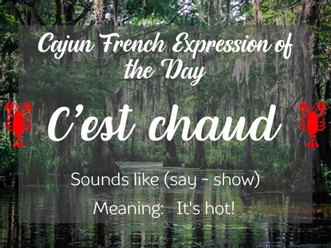 Our Next Cajun French Expression Of The Day Is A Term That Is Used