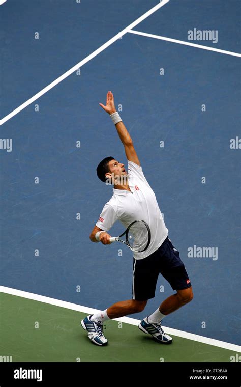 New York United States 09th Sep 2016 Novak Djokovic Serving During