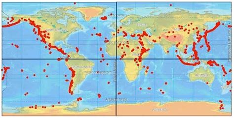 Volcanoes Of The World Map Volcano Finder