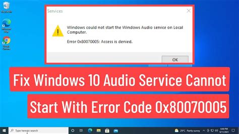 Audio Service Cannot Start Error X Access Is Denied In Windows Hot Sex Picture