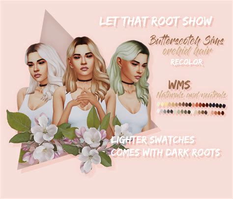 Emmibouquet — Orchid Hair By Butterscotchsims Recolor Naturals