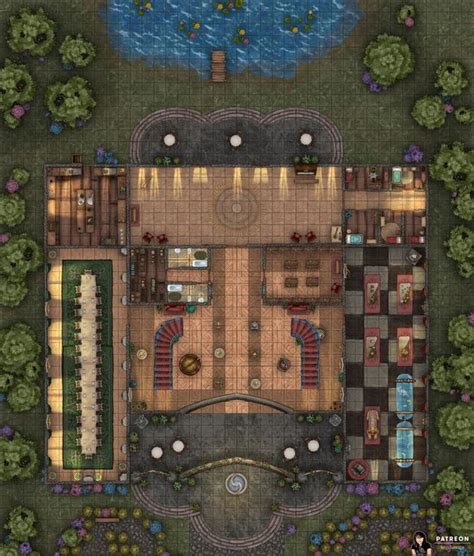 The Magnificent Manor Battlemaps Dnd World Map Dungeon Maps