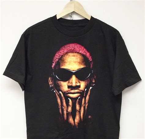 DENNIS RODMAN T SHIRT Vintage Rap Tee Face Jordan Bulls 90s Etsy