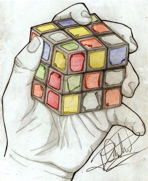 Rubiks Drawing Solving A Rubix Cube Rubiks Cube Drawing Challenge