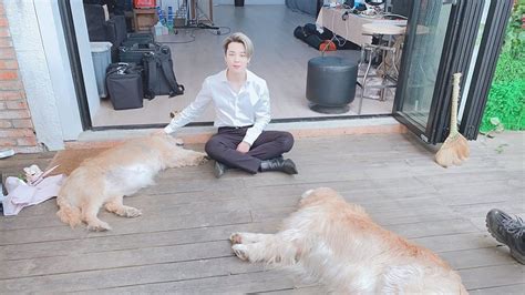 Check Bts Jimins Adorable Home Photos With His Dogs Kpopstarz