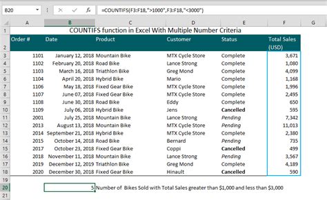 How To Use Countifs Function In Excel Efinancialmodels