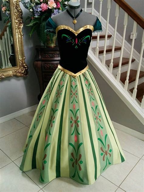 Anna Frozen Coronation Dress Adult Costume Etsy