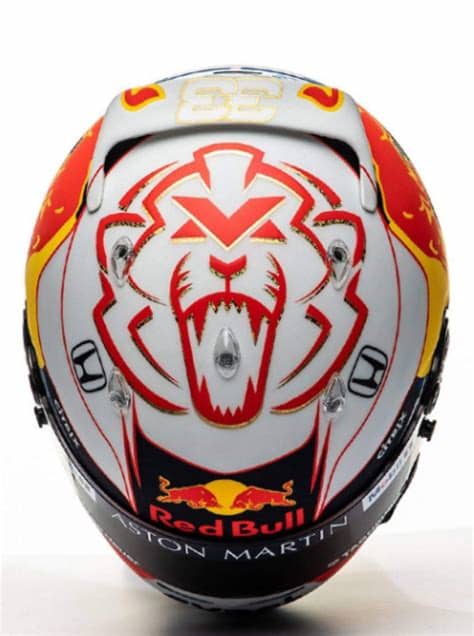 Johannes franciscus jos verstappen (born 4 march 1972) is a dutch former racing driver. Eerste foto's nieuwe helm Max Verstappen | Red bull racing ...