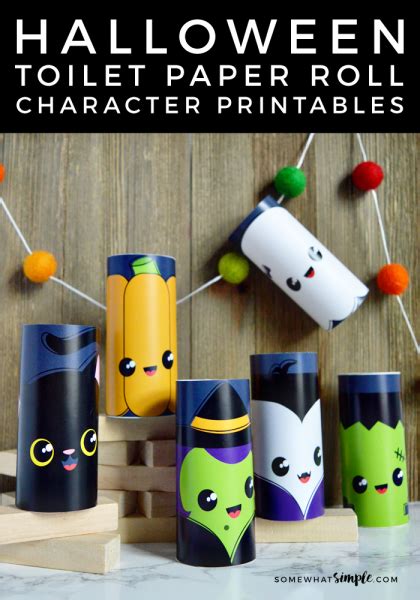 Toilet Paper Roll Halloween Crafts Printables Somewhat Simple