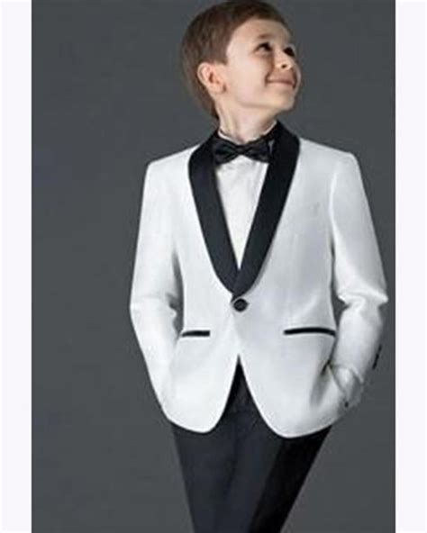 New Blackwhite Little Boys Suits For Weddings Child Suit