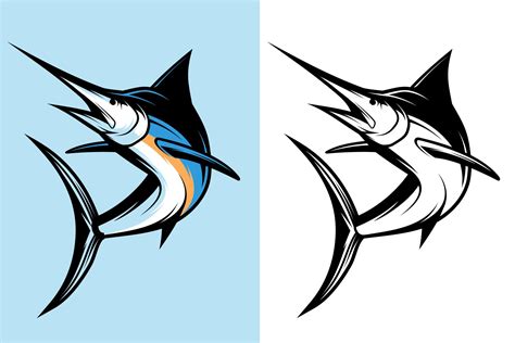 Marlin Fish Vector Illustration Creative Market