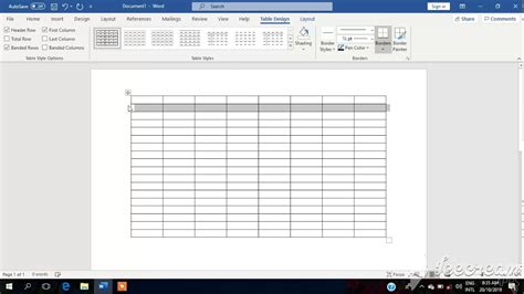How To Create Table Of Rows And Column In Microsoft Word Lec07 Youtube