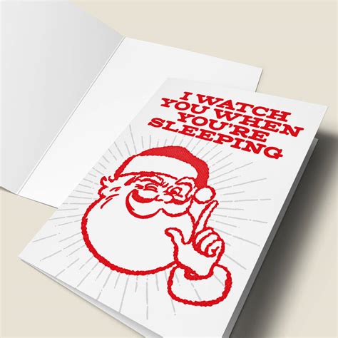 Creepy Santa Funny Christmas Card By The Good Mood Society