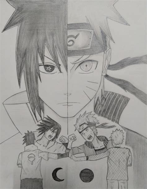 The Best Naruto And Sasuke Drawing Full Body Interpretationquoteq