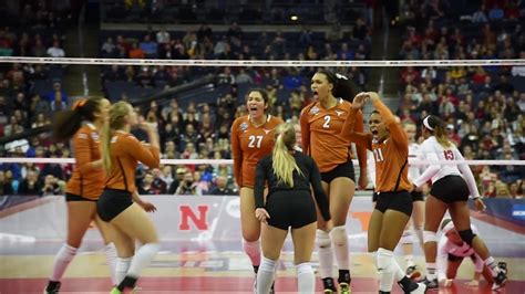 Ncaa Texas Volleyballs Victory Over Nebraska December 15 2016 Youtube