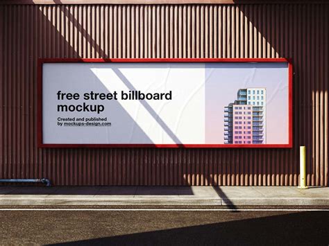 Free Wide Street Billboard Mockup Mockuptree