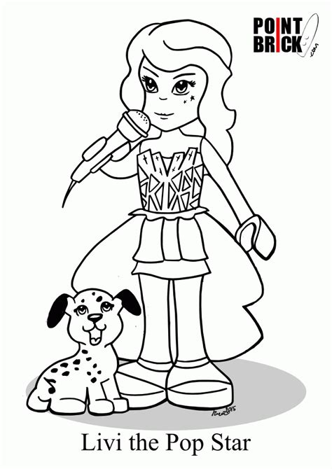 Lego Friends Coloring Pages Pop Star Livi Sketch Coloring Page - Coloring Home