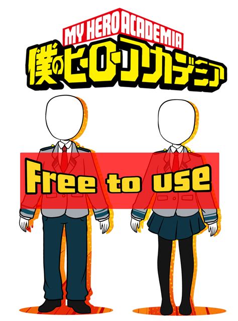 F2u Bnha Uniform Bases Male And Female By Mama Choco On