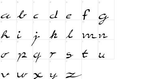 Elegant Hand Script Lowercase