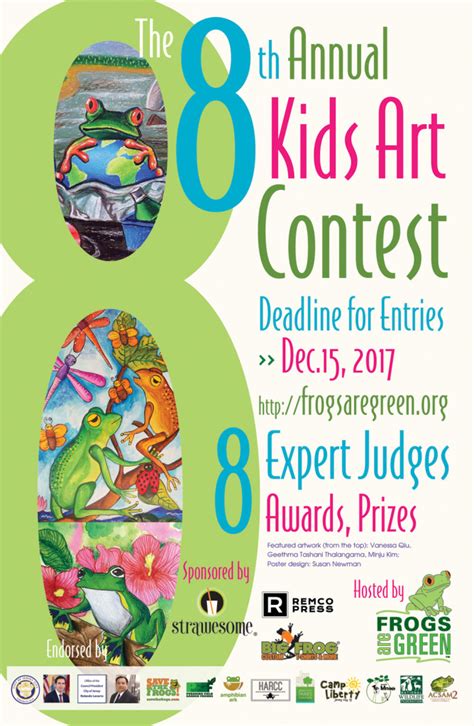 2017 Kids Art Contest Amphibians And Reptiles Frogs Are Green