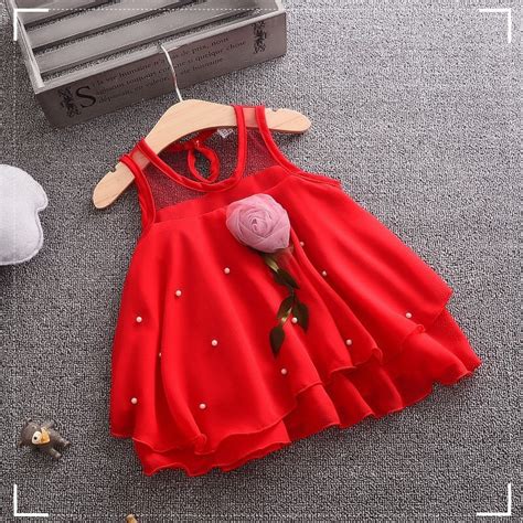 Baby Girls Summer Dress 0 3y New Fashion Style O Neck Sleeveless With